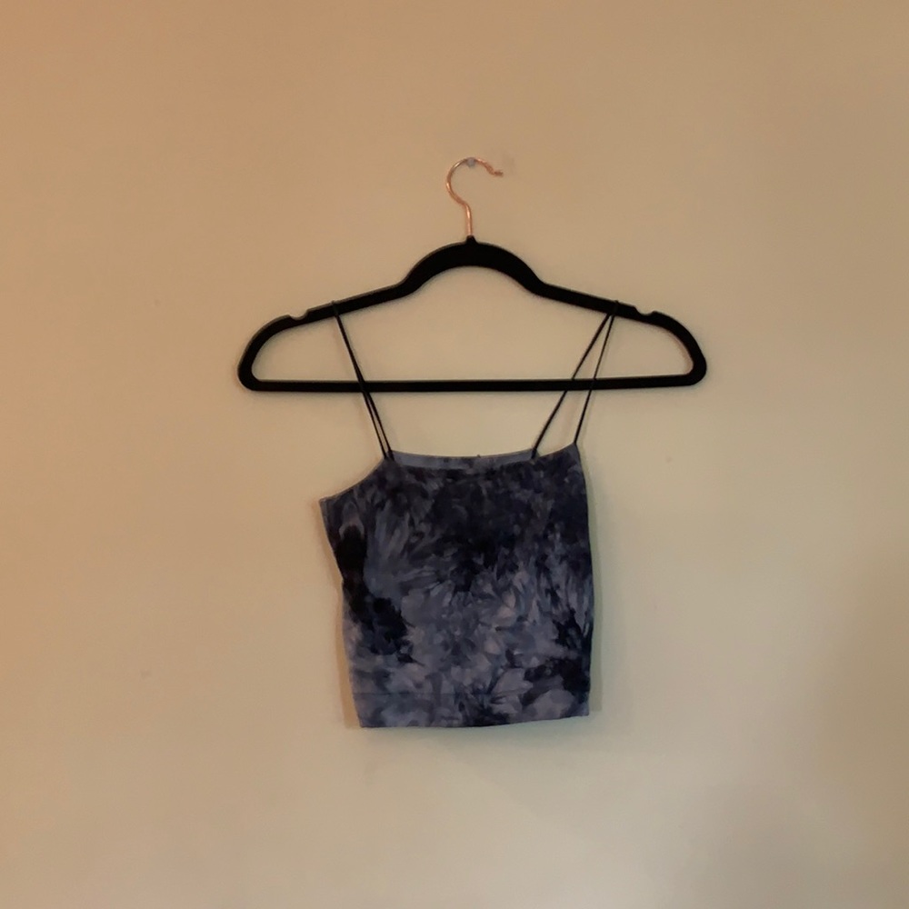 Blue tie-dye crop top size extra small